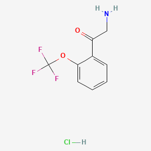 molecular formula C9H9ClF3NO2 B13678855 2-Amino-1-[2-(trifluoromethoxy)phenyl]ethanone Hydrochloride 