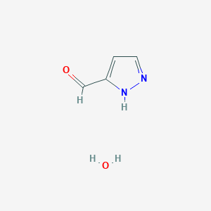 molecular formula C4H6N2O2 B13678881 1H-Pyrazole-3-carbaldehyde hydrate 