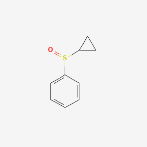 molecular formula C9H10OS B13678889 Benzene, (cyclopropylsulfinyl)- CAS No. 50337-59-2