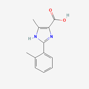 molecular formula C12H12N2O2 B13678904 5-Methyl-2-(2-methylphenyl)-1H-imidazole-4-carboxylic acid CAS No. 209539-12-8