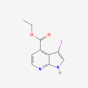 molecular formula C10H9IN2O2 B13678925 Ethyl 3-iodo-1H-pyrrolo[2,3-b]pyridine-4-carboxylate 