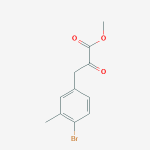 molecular formula C11H11BrO3 B13678949 Methyl 3-(4-bromo-3-methylphenyl)-2-oxopropanoate 