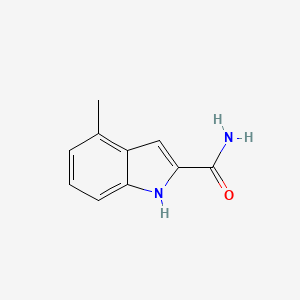 molecular formula C10H10N2O B13678960 4-methyl-1H-indole-2-carboxamide 