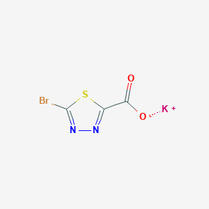 molecular formula C3BrKN2O2S B13678961 Potassium 5-bromo-1,3,4-thiadiazole-2-carboxylate 