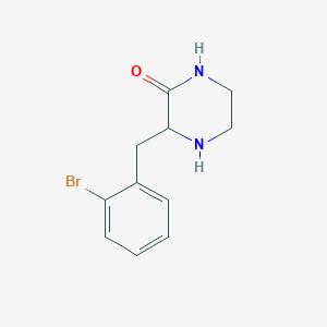 molecular formula C11H13BrN2O B13678983 3-(2-Bromo-benzyl)-piperazin-2-one 