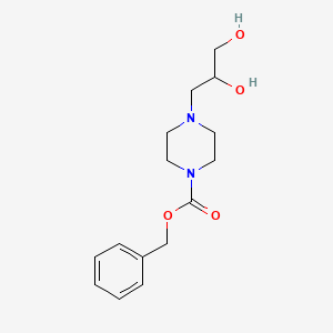 molecular formula C15H22N2O4 B13679061 3-(4-Cbz-1-piperazinyl)propane-1,2-diol 