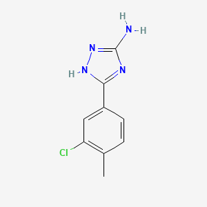 molecular formula C9H9ClN4 B13679068 5-Amino-3-(3-chloro-4-methylphenyl)-1H-1,2,4-triazole 