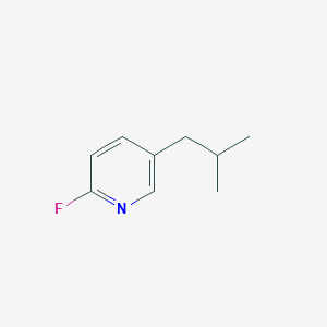 molecular formula C9H12FN B13679083 2-Fluoro-5-isobutylpyridine 