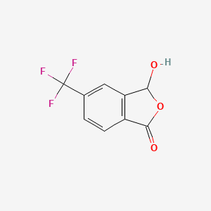 molecular formula C9H5F3O3 B13679087 3-Hydroxy-5-(trifluoromethyl)isobenzofuran-1(3H)-one 