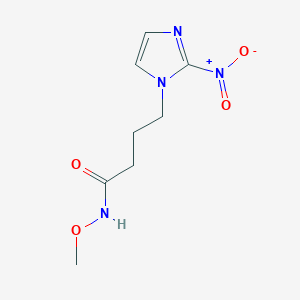molecular formula C8H12N4O4 B136791 N-Methoxy-2-nitro-1H-imidazole-1-butanamide CAS No. 140448-34-6