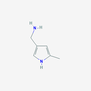 molecular formula C6H10N2 B13679104 (5-Methyl-3-pyrrolyl)methanamine 