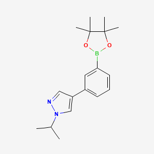 molecular formula C18H25BN2O2 B13679112 3-(1-Isopropyl-4-pyrazolyl)phenylboronic acid pinacol ester 