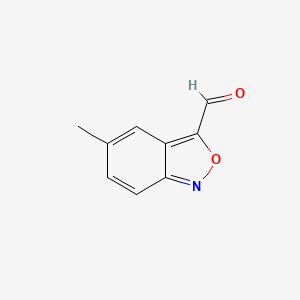 molecular formula C9H7NO2 B13679121 5-Methylbenzo[c]isoxazole-3-carbaldehyde 