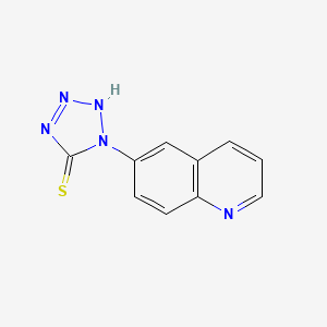 molecular formula C10H7N5S B13679127 1-(6-Quinolyl)-1H-tetrazole-5-thiol 