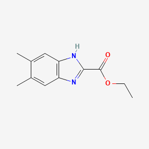 molecular formula C12H14N2O2 B13679159 Ethyl 5,6-Dimethylbenzimidazole-2-carboxylate 