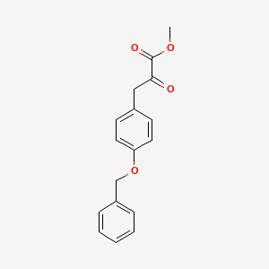 molecular formula C17H16O4 B13679185 Methyl 3-[4-(benzyloxy)phenyl]-2-oxopropanoate 