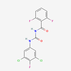 molecular formula C14H7Cl2F3N2O2 B13679189 N-((3,5-Dichloro-4-fluorophenyl)carbamoyl)-2,6-difluorobenzamide 