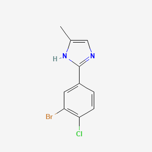 molecular formula C10H8BrClN2 B13679212 2-(3-Bromo-4-chlorophenyl)-5-methyl-1H-imidazole 