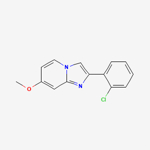 molecular formula C14H11ClN2O B13679214 2-(2-Chlorophenyl)-7-methoxyimidazo[1,2-a]pyridine 