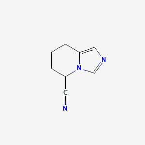 molecular formula C8H9N3 B13679245 5,6,7,8-Tetrahydroimidazo[1,5-a]pyridine-5-carbonitrile 