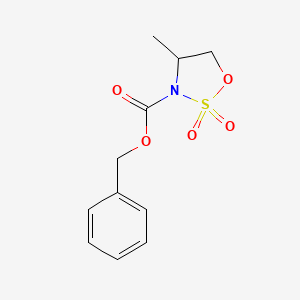 molecular formula C11H13NO5S B13679257 Benzyl 4-methyl-2,2-dioxooxathiazolidine-3-carboxylate 