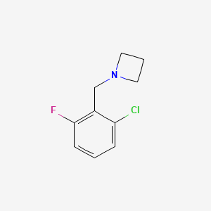 molecular formula C10H11ClFN B13679262 1-(2-Chloro-6-fluorobenzyl)azetidine 