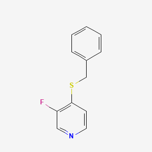 molecular formula C12H10FNS B13679285 4-(Benzylthio)-3-fluoropyridine 