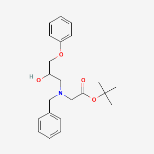 molecular formula C22H29NO4 B13679308 tert-Butyl (R)-2-[Benzyl(2-hydroxy-3-phenoxypropyl)amino]acetate 