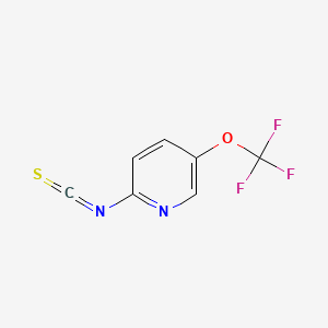 molecular formula C7H3F3N2OS B13679326 2-Isothiocyanato-5-(trifluoromethoxy)pyridine 