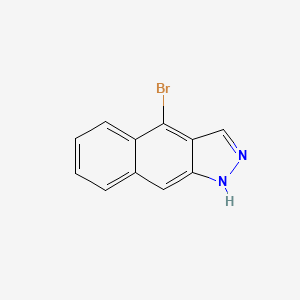 molecular formula C11H7BrN2 B13679336 4-Bromo-1H-benzo[f]indazole 