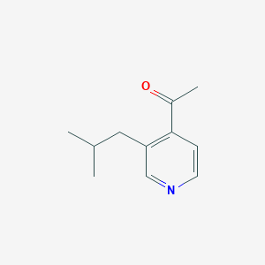 molecular formula C11H15NO B13679350 1-(3-Isobutylpyridin-4-yl)ethanone CAS No. 2089292-65-7