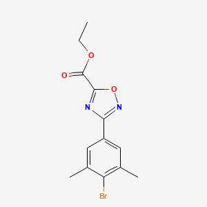 molecular formula C13H13BrN2O3 B13679373 Ethyl 3-(4-bromo-3,5-dimethylphenyl)-1,2,4-oxadiazole-5-carboxylate 