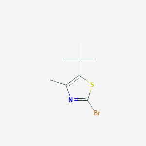 molecular formula C8H12BrNS B13679404 2-Bromo-5-(tert-butyl)-4-methylthiazole 