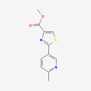 molecular formula C11H10N2O2S B13679419 Methyl 2-(6-Methylpyridin-3-yl)thiazole-4-carboxylate 