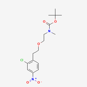 molecular formula C16H23ClN2O5 B13679439 N-Boc-2-(2-chloro-4-nitrophenethoxy)-N-methylethanamine 