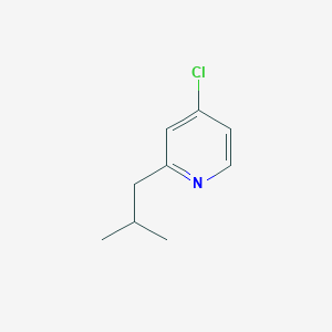molecular formula C9H12ClN B13679484 4-Chloro-2-isobutylpyridine 