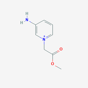 molecular formula C8H11N2O2+ B13679517 3-Amino-1-(2-methoxy-2-oxoethyl)pyridin-1-ium 