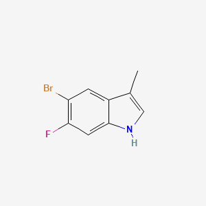 molecular formula C9H7BrFN B13679528 5-Bromo-6-fluoro-3-methylindole 