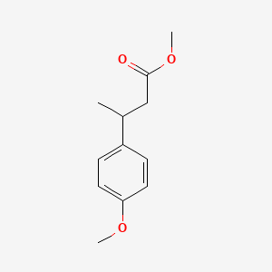 molecular formula C12H16O3 B13679555 Methyl 3-(4-methoxyphenyl)butanoate CAS No. 6555-29-9