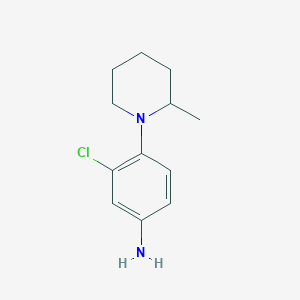 B1367957 3-Chloro-4-(2-methylpiperidin-1-yl)aniline CAS No. 893750-67-9