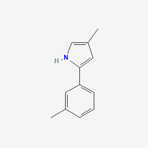 molecular formula C12H13N B13679602 4-Methyl-2-(m-tolyl)pyrrole 