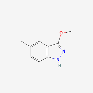 molecular formula C9H10N2O B13679625 3-methoxy-5-methyl-1H-indazole 