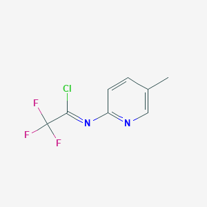 molecular formula C8H6ClF3N2 B13679632 2,2,2-Trifluoro-N-(5-methyl-2-pyridyl)acetimidoyl Chloride 