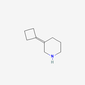 molecular formula C9H15N B13679649 3-Cyclobutylidenepiperidine 