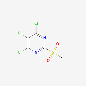 molecular formula C5H3Cl3N2O2S B13679713 4,5,6-Trichloro-2-(methylsulfonyl)pyrimidine 