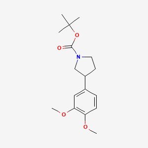 molecular formula C17H25NO4 B13679751 1-Boc-3-(3,4-dimethoxyphenyl)pyrrolidine 