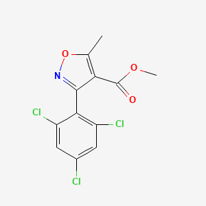 molecular formula C12H8Cl3NO3 B13679766 Methyl 5-methyl-3-(2,4,6-trichlorophenyl)isoxazole-4-carboxylate 