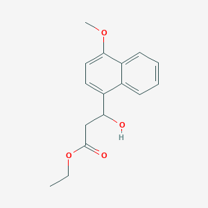molecular formula C16H18O4 B13679769 Ethyl 3-Hydroxy-3-(4-methoxy-1-naphthyl)propanoate 