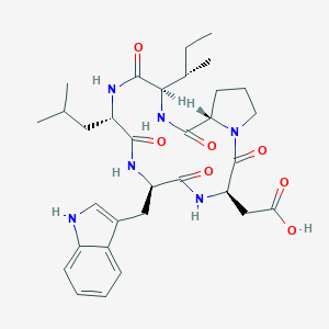 molecular formula C32H44N6O7 B136798 Cyclo(-D-Asp-Pro-D-Ile-Leu-D-Trp) CAS No. 136553-96-3