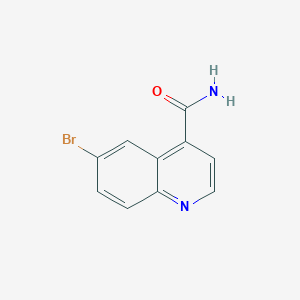 molecular formula C10H7BrN2O B13679841 6-Bromoquinoline-4-carboxamide 